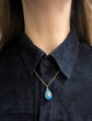19TH CENTURY DIAMOND & BLUE ENAMEL EGG PENDANT