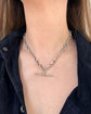 ANTIQUE SILVER TROMBONE & KNOT ALBERT CHAIN