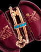 ANTIQUE 15CT GOLD & TURQUOISE KEY BANGLE
