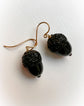 VICTORIAN WHITBY JET ACORN EARRINGS