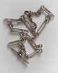 ANTIQUE CHUNKY SILVER PAPERCLIP ALBERT CHAIN