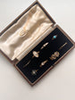 RICH BROWN LEATHER RECTANGULAR MULTI RING BOX