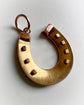VICTORIAN 15CT GOLD HORSESHOE PENDANT ‘SLOW RACE’