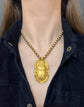 VINTAGE 18CT GOLD HUGE SCARAB BEETLE PENDANT