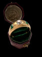 ANTIQUE DIAMOND & EMERALD FLUSH SET RING