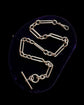 VICTORIAN SILVER PAPERCLIP ALBERT CHAIN