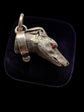 VICTORIAN SILVER DOG HEAD PENDANT