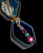 19TH CENTURY DIAMOND, RUBY & EMERALD PENDANT
