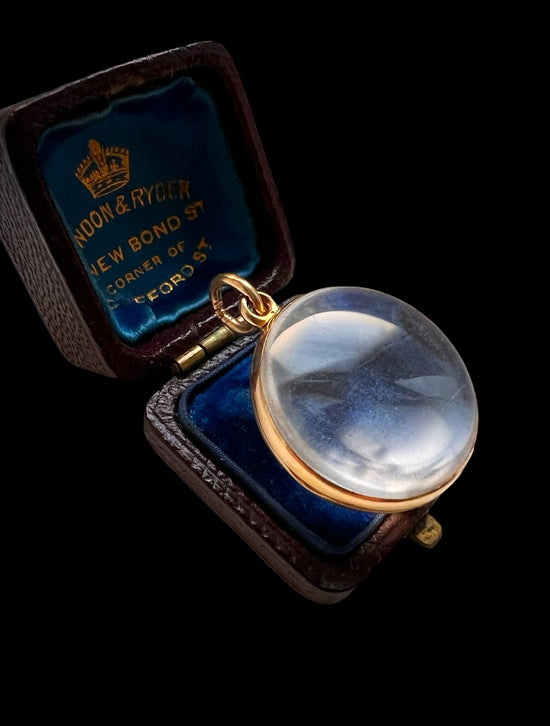 VICTORIAN ROCK CRYSTAL & 18CT GOLD LOCKET