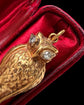 VINTAGE 9CT GOLD & DIAMOND OWL CHAIN EXTENDER / BAIL