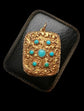VICTORIAN TURQUOISE & AMETHYST VINAIGRETTE PENDANT
