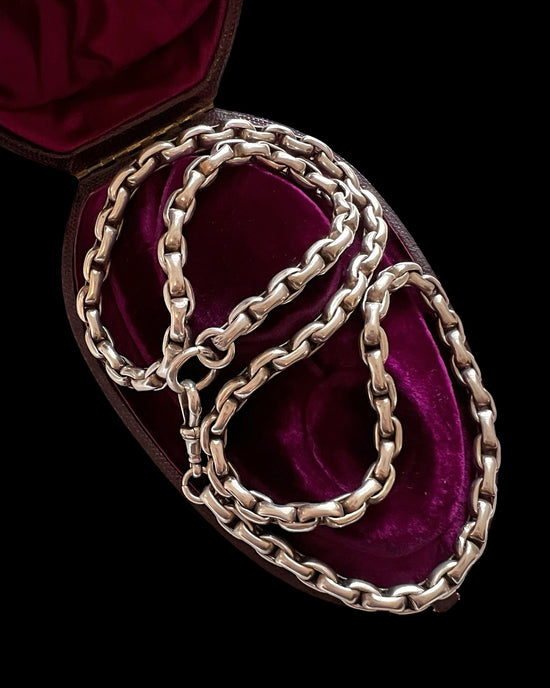 ANTIQUE SILVER CHUNKY BELCHER CHAIN