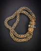 GEORGIAN 15CT BRACELET WIRH AN EXCEPTIONAL TURQUOISE SET CLASP