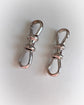IMMACULATE VICTORIAN 15CT WHITE GOLD DOUBLE DOG CLIP