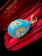 19TH CENTURY DIAMOND & BLUE ENAMEL EGG PENDANT