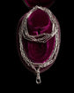 ANTIQUE SILVER REEDED PAPERCLIP GUARD CHAIN