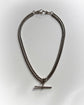 ANTIQUE SILVER SNAKE LINK ALBERT CHAIN