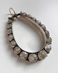 HUGE ANTIQUE SILVER & PASTE HORSESHOE PENDANT