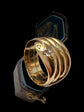 VICTORIAN 18CT GOLD & DIAMOND COILED SNAKE RING
