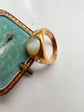 VICTORIAN CHRYSOBERYL CATS EYE & DIAMOND GYPSY RING