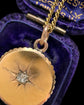 ANTIQUE DIAMOND SET 15CT GOLD DISC PENDANT