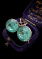 EARLY VICTORIAN TURQUOISE PASTE EARRINGS