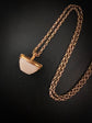 19TH CENTURY CHUNKY MOTHER OF PEARL & 15CT GOLD BASKET PENDANT