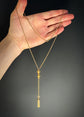 VICTORIAN TWO TONE GOLD SLIDER & TASSELS SNAKE LINK CHAIN