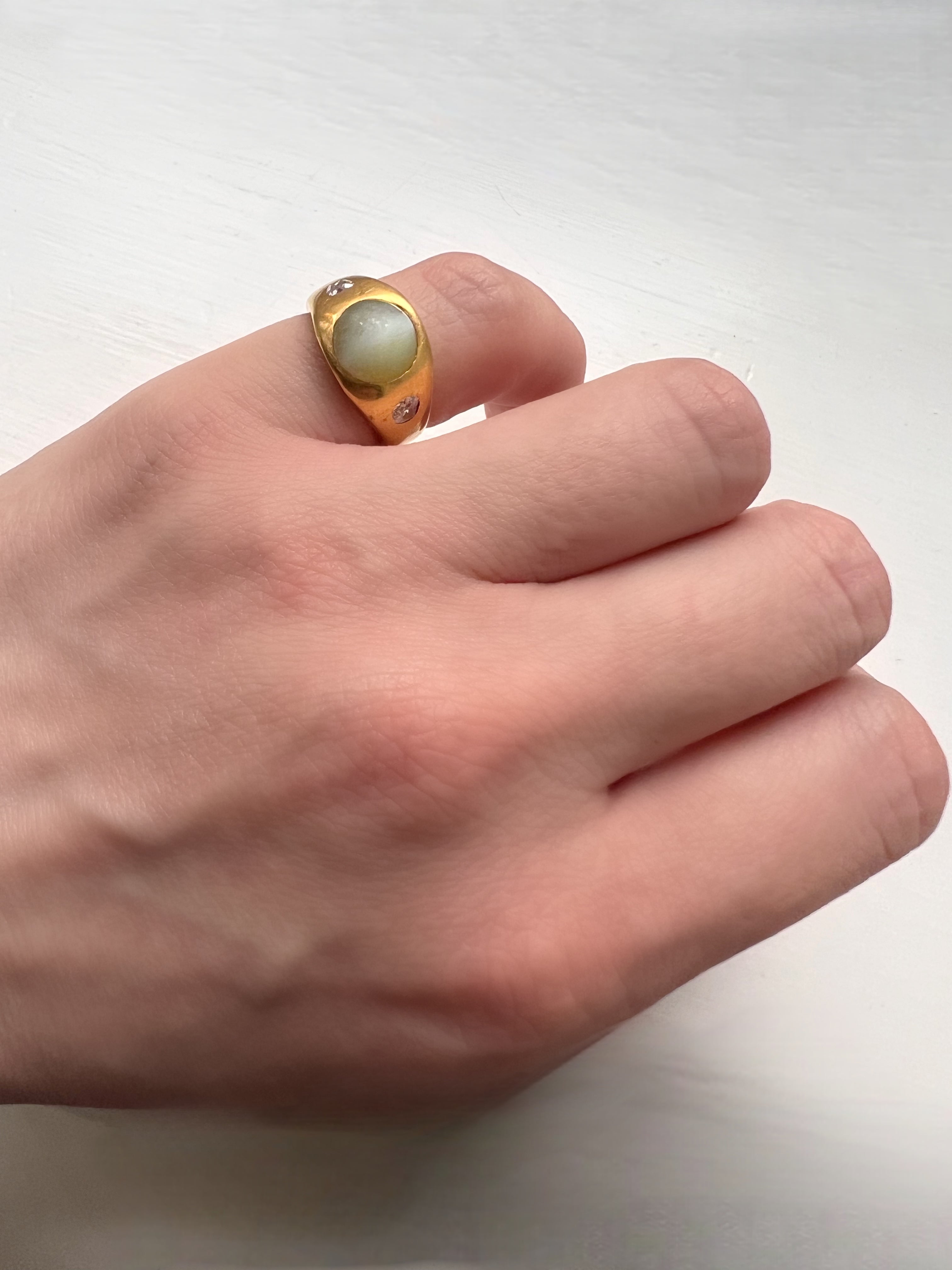 Cat Eye Stone Ring / Opal Cat Eye Ring / Natural Opal Cat Eye Original  Guarantee | Shopee Singapore