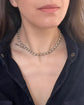 ANTIQUE SILVER FACETED BELCHER ALBERT CHAIN