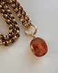 LARGE QUEEN ANNE PEACH PASTE DROP PENDANT