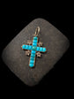 VICTORIAN TURQUOISE & DIAMOND CROSS PENDANT