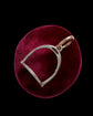 ANTIQUE PLATINUM STIRRUP PENDANT