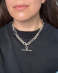 VICTORIAN SUPER CHUNKY SILVER PAPERCLIP ALBERT CHAIN