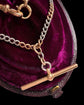 ANTIQUE BI-COLOUR 18CT GOLD & PLATINUM CURB ALBERT CHAIN
