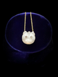 VICTORIAN CARVED MOONSTONE & DIAMOND DOG NECKLACE