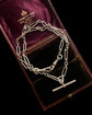 ANTIQUE FINE SILVER PAPERCLIP ALBERT CHAIN