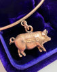 VICTORIAN 9CT GOLD LUCKY PIG BANGLE