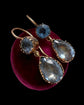 EARLY 19TH CENTURY LIGHT BLUE PASTE DOUBLE DROP EARRINGS