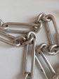 ANTIQUE SILVER PAPERCLIP ALBERT CHAIN