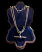 ANTIQUE SILVER SNAKE LINK ALBERT CHAIN