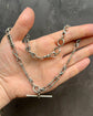 VICTORIAN SILVER TROMBONE & LOVERS KNOT ALBERT CHAIN
