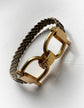 18CT GOLD SNAFFLE & ELEPHANT HAIR BANGLE