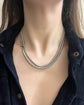 VICTORIAN SILVER SNAKE LINK CHAIN