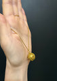 ARCHEOLOGICAL REVIVAL 15CT GOLD & GEM SET SPHERE PENDANT