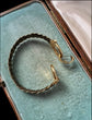 18CT GOLD SNAFFLE & ELEPHANT HAIR BANGLE