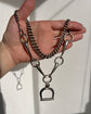 VINTAGE SILVER HORSE BIT & STIRRUP NECKLACE