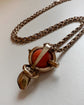 VICTORIAN CORAL & 9CT GOLD SNAKE PENDANT