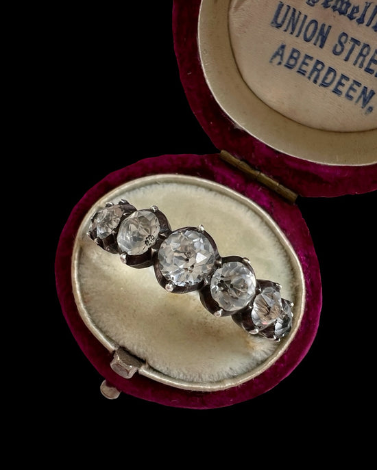 GEORGIAN PASTE & SILVER ETERNITY RING