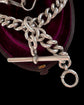 EDWARDIAN CHUNKY SILVER CURB ALBERT CHAIN